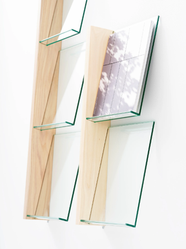 ELL - Wood and glass magazine rack by Karl Andersson - view 3